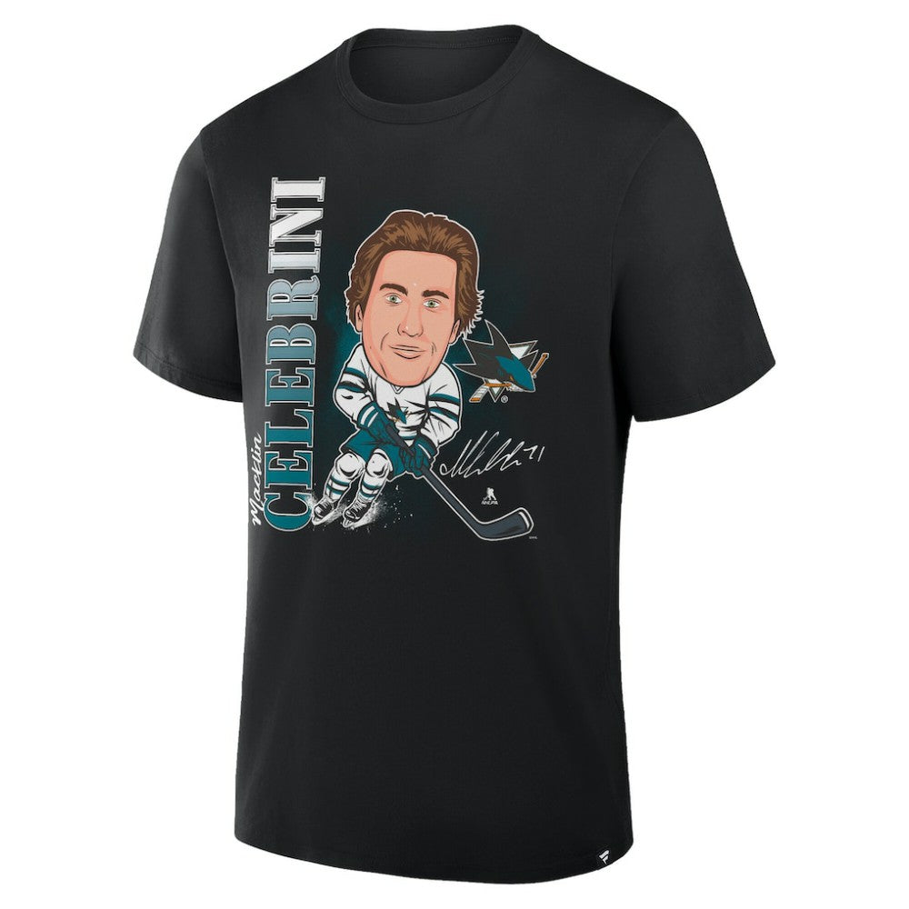 Macklin Celebrini San Jose Sharks Fanatics Caricature Player T-Shirt - Black | Fanatics online