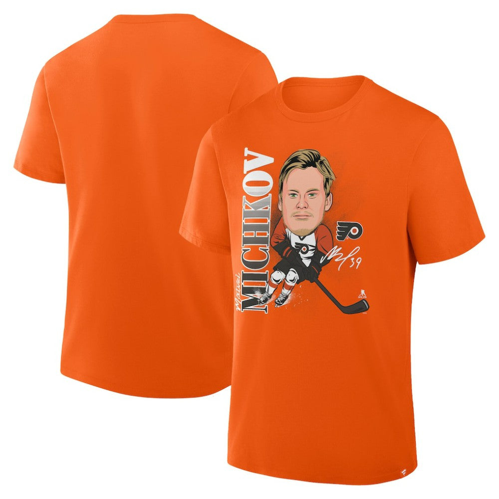 Matvei Michkov Philadelphia Flyers Fanatics Caricature Player T-Shirt - Orange | Fanatics online
