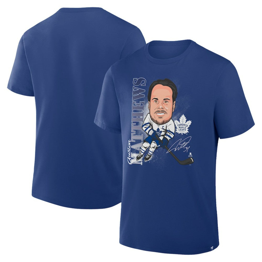 Auston Matthews Toronto Maple Leafs Fanatics Caricature Player T-Shirt - Blue | Fanatics Lifestyle