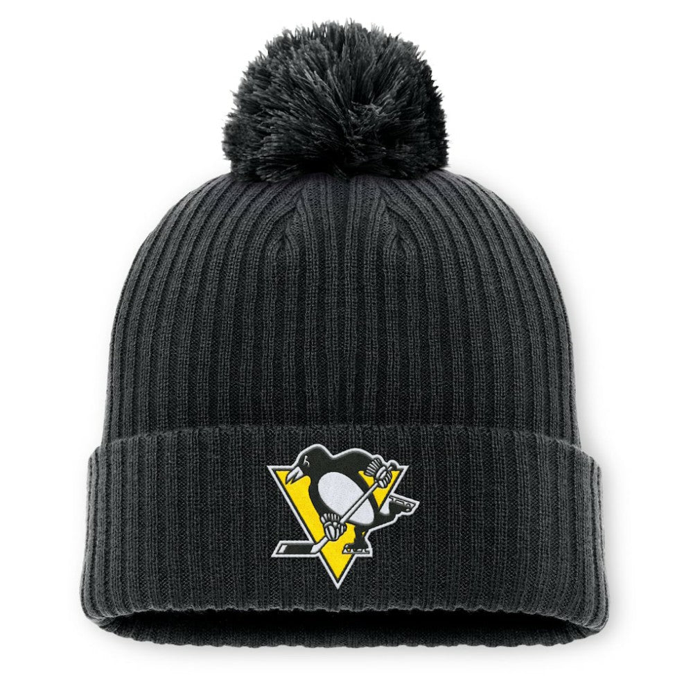 Pittsburgh Penguins Fanatics 2025 NHL Global Series Sweden Cuffed Knit Hat with Pom - Black | Fanatics Clearance