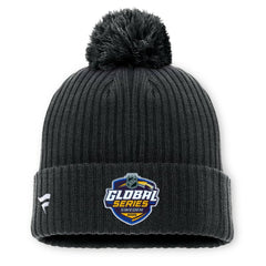 Pittsburgh Penguins Fanatics 2025 NHL Global Series Sweden Cuffed Knit Hat with Pom - Black | Fanatics Clearance