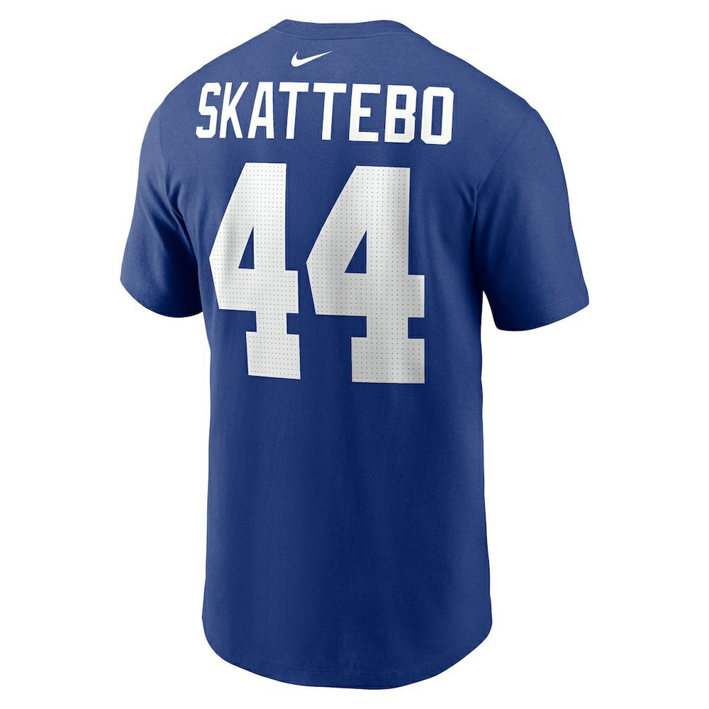 Cam Skattebo New York Giants Name & Number T-Shirt - Royal - Nike