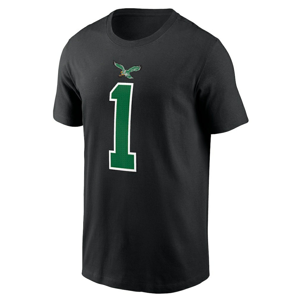 Jalen Hurts Philadelphia Eagles Player Name & Number T-Shirt - Black - Nike