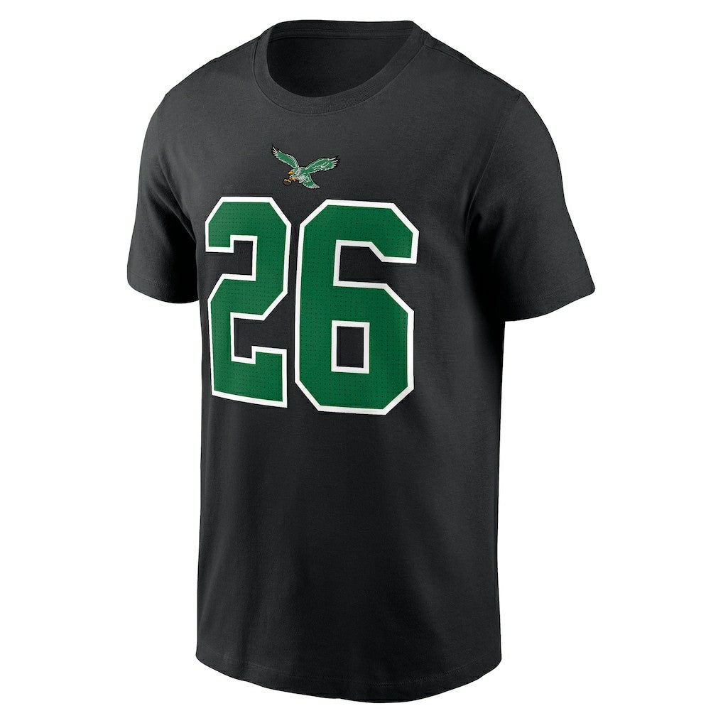 Saquon Barkley Philadelphia Eagles Player Name & Number T-Shirt - Black - Nike