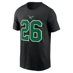 Saquon Barkley Philadelphia Eagles Player Name & Number T-Shirt - Black - Nike