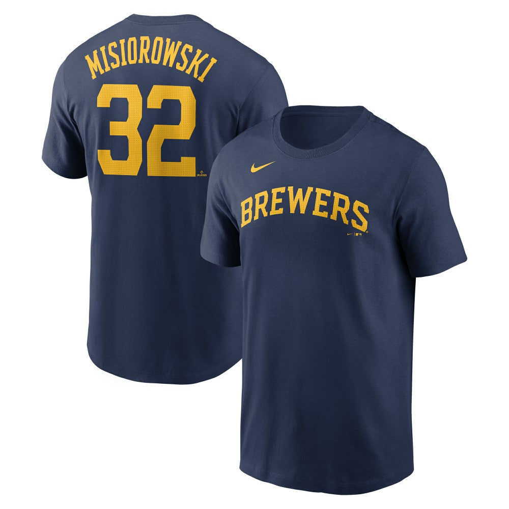 Jacob Misiorowski Milwaukee Brewers Nike Fuse Name & Number T-Shirt Discount