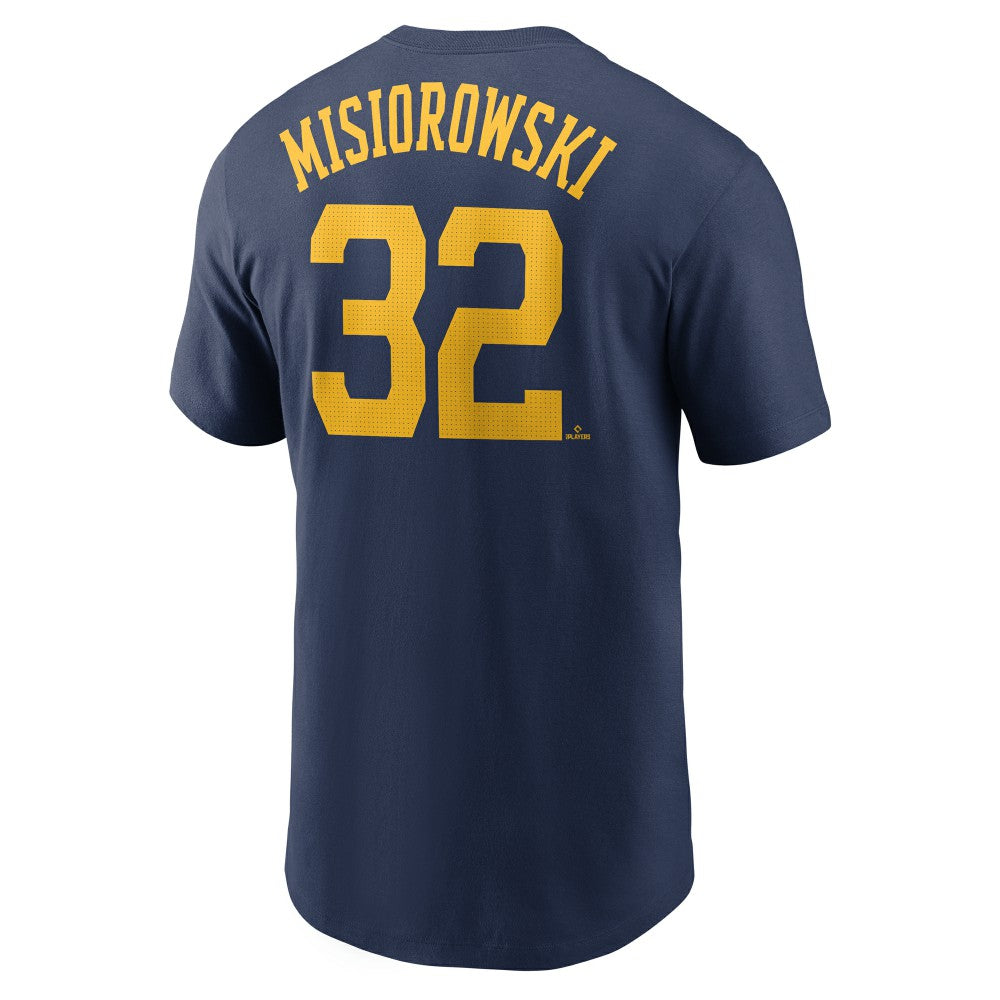 Jacob Misiorowski Milwaukee Brewers Nike Fuse Name & Number T-Shirt Discount