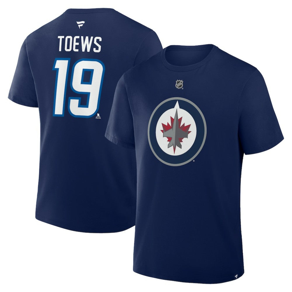 Jonathan Toews Winnipeg Jets Fanatics Authentic Stack Name & Number T-Shirt - Navy | Fanatics sale