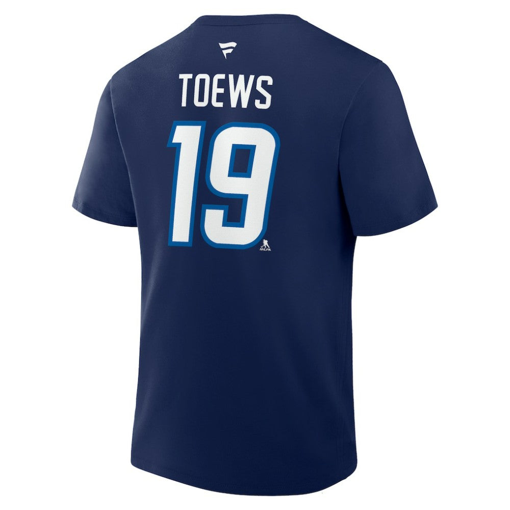 Jonathan Toews Winnipeg Jets Fanatics Authentic Stack Name & Number T-Shirt - Navy | Fanatics sale