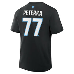 JJ Peterka Utah Mammoth Fanatics Authentic Stack Name & Number T-Shirt - Black | Fanatics Lifestyle