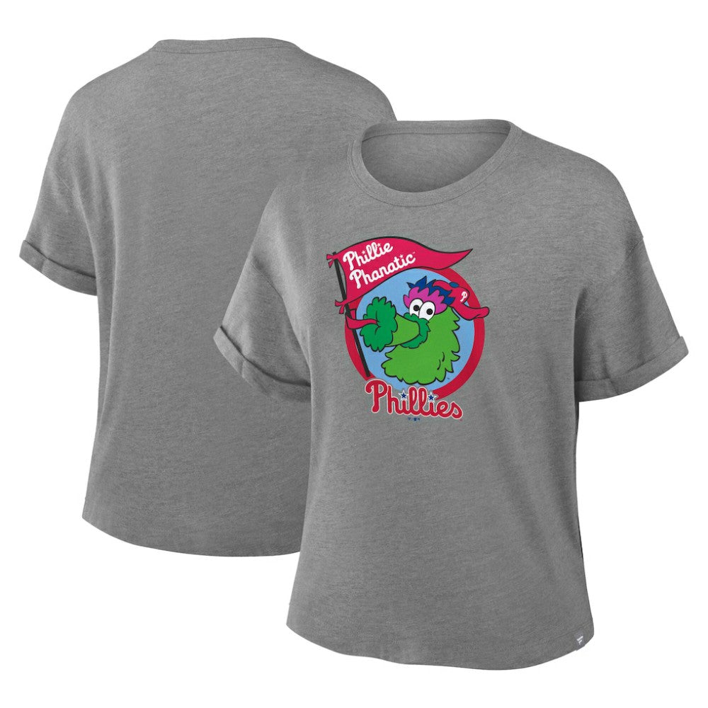 Philadelphia Phillies Fanatics Women's Tribute IYKYK Tri-Blend Boxy T-Shirt Outlet