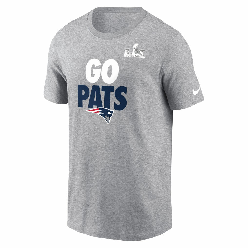 New England Patriots Super Bowl LX Fast As Fast Gets T-Shirt - Heather Gray - Nike