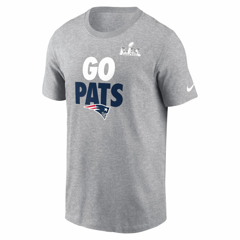 New England Patriots Super Bowl LX Fast As Fast Gets T-Shirt - Heather Gray - Nike