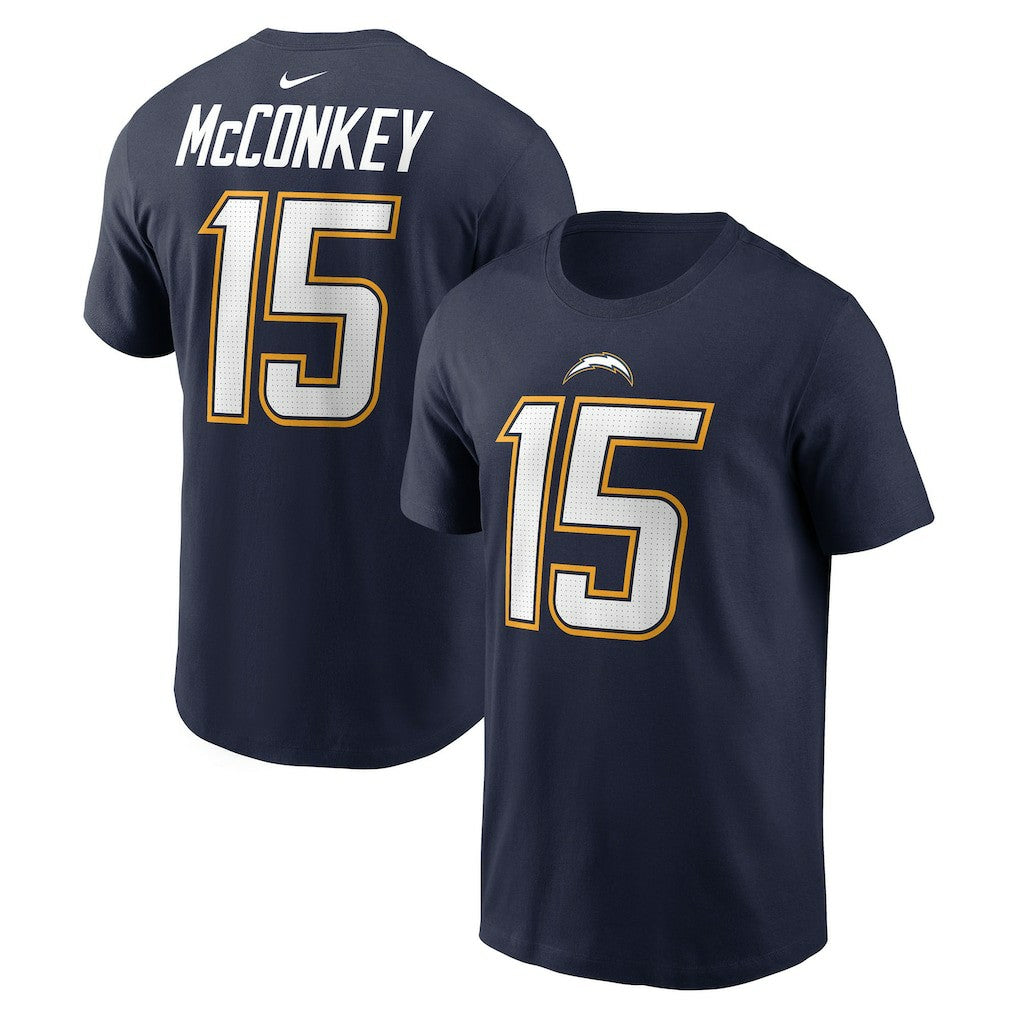 Ladd McConkey Los Angeles Chargers Alternate Super Chargers Name & Number T-Shirt - Navy - Nike