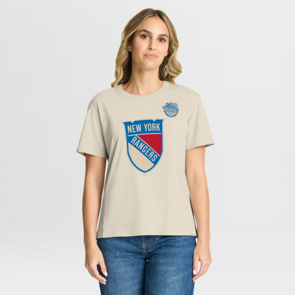 New York Rangers Fanatics Women's 2026 NHL Winter Classic T-Shirt - Cream | Fanatics sale