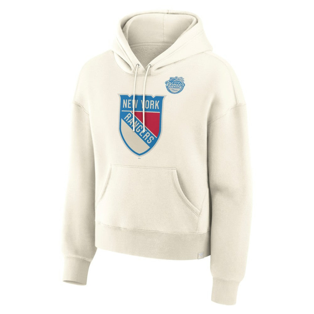 New York Rangers Fanatics Women's 2026 NHL Winter Classic Hoodie - Cream | Fanatics Lifestyle