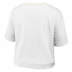 Philadelphia Eagles Women's Striped Cropped T-Shirt - Yellow/Cream - Nike