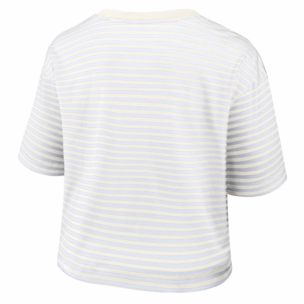 Washington Commanders Women's Striped Cropped T-Shirt - Yellow/Cream - Nike