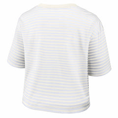 Washington Commanders Women's Striped Cropped T-Shirt - Yellow/Cream - Nike
