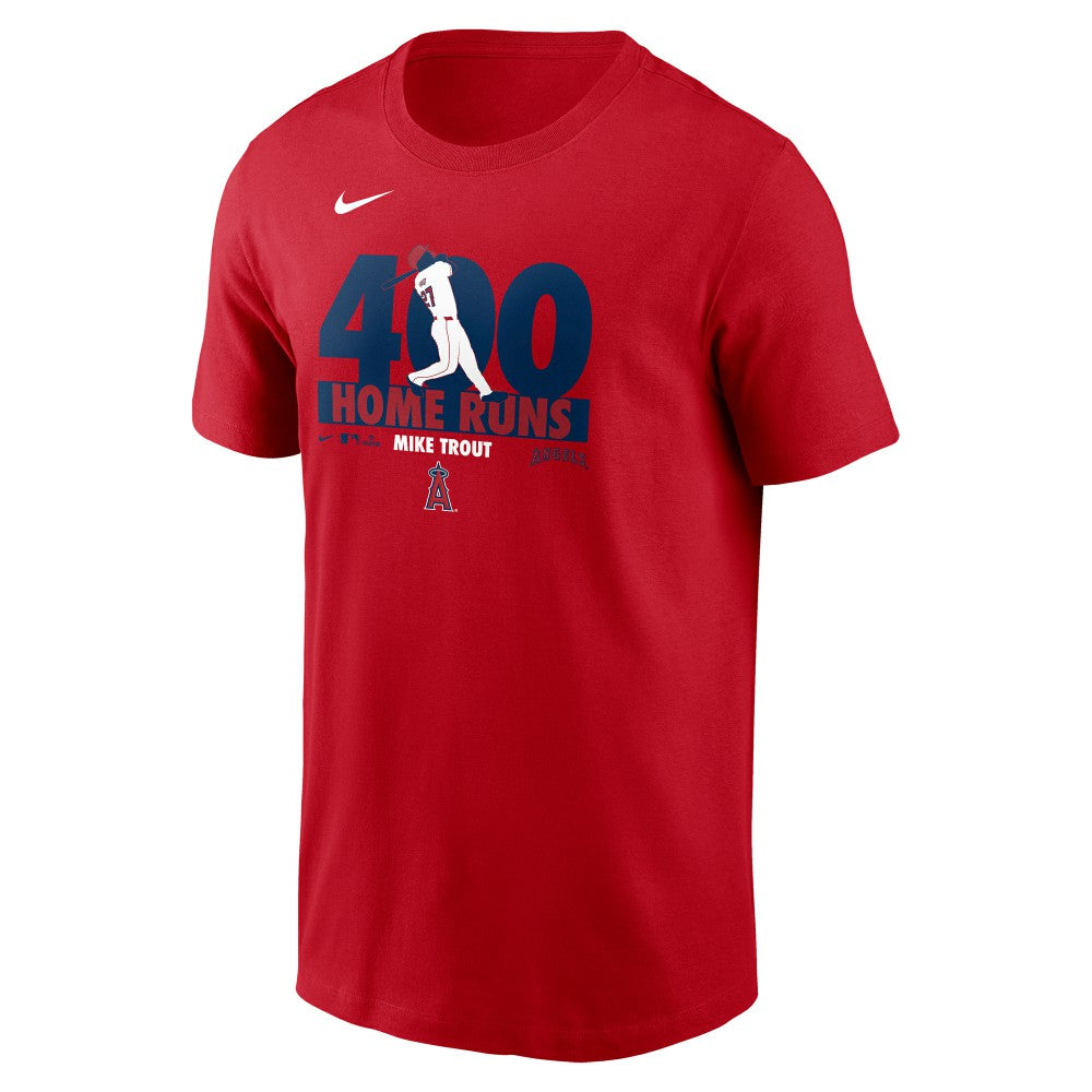 Mike Trout Los Angeles Angels Nike 400 Career Home Runs T-Shirt Discount