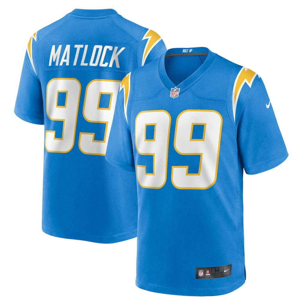 Scott Matlock Los Angeles Chargers Team Game Jersey - Powder Blue - Nike