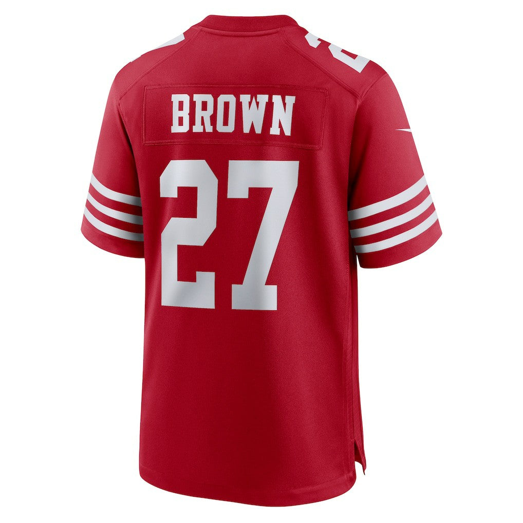 Ji'Ayir Brown San Francisco 49ers Team Game Jersey - Scarlet - Nike