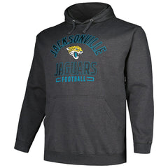 Jacksonville Jaguars Big & Tall Pullover Hoodie - Heather Charcoal - Fanatics