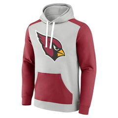 Arizona Cardinals Big & Tall Team Fleece Pullover Hoodie - Silver/Cardinal - Fanatics