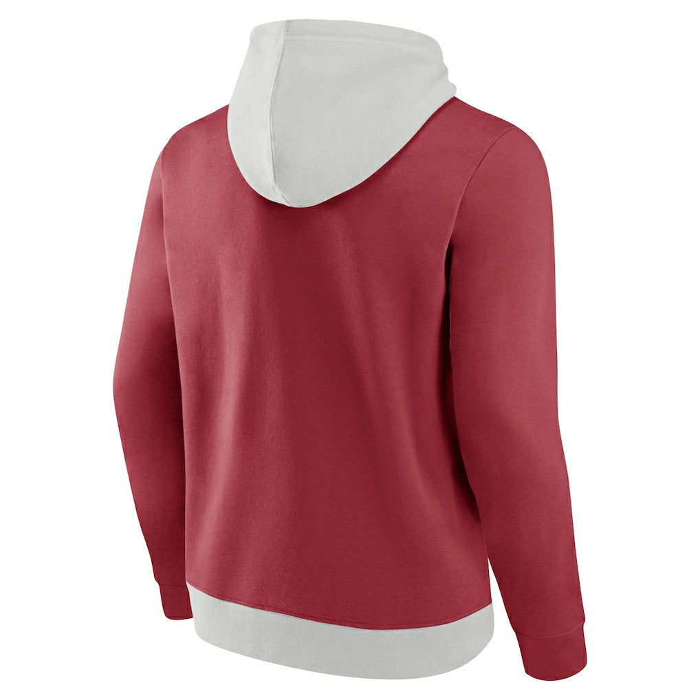 Arizona Cardinals Big & Tall Team Fleece Pullover Hoodie - Silver/Cardinal - Fanatics