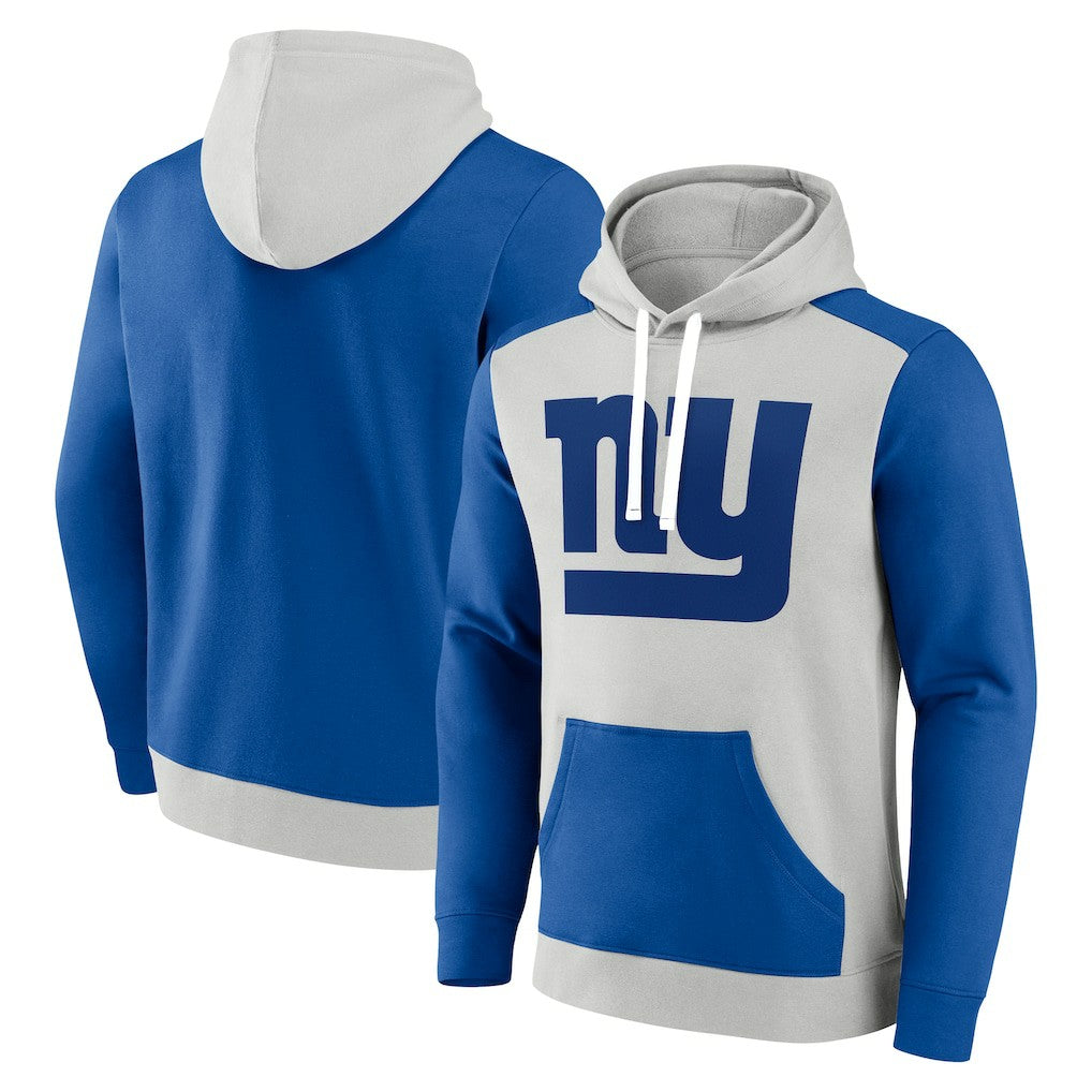 New York Giants Big & Tall Team Fleece Pullover Hoodie - Silver/Royal - Fanatics