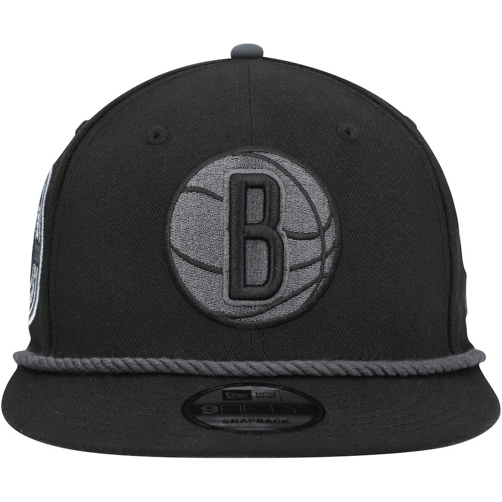 New Era Brooklyn Nets Back Laurels 9FIFTY Snapback Hat Black
