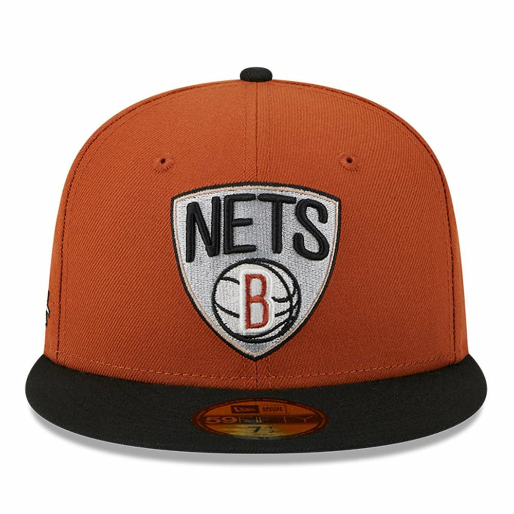New Era Brooklyn Nets Two-Tone 59FIFTY Fitted Hat Rust/Black