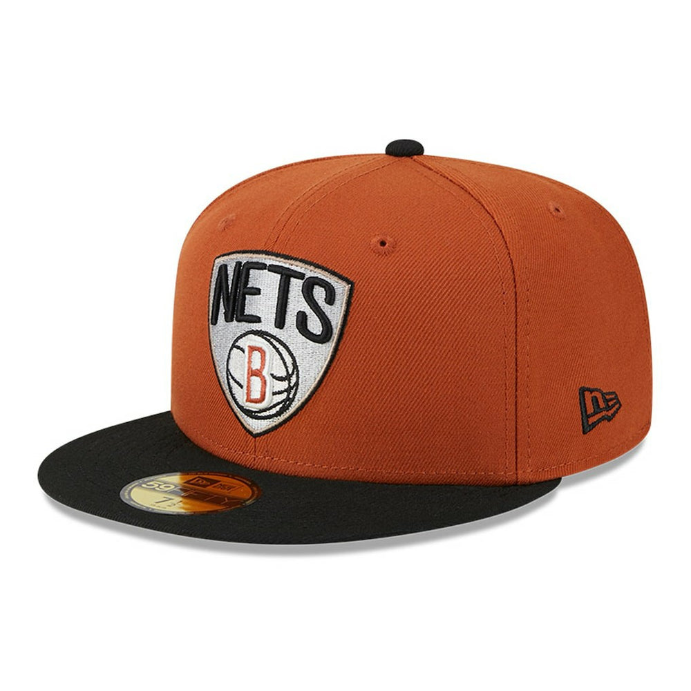 New Era Brooklyn Nets Two-Tone 59FIFTY Fitted Hat Rust/Black