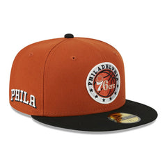 New Era Philadelphia 76ers Two-Tone 59FIFTY Fitted Hat Rust/Black