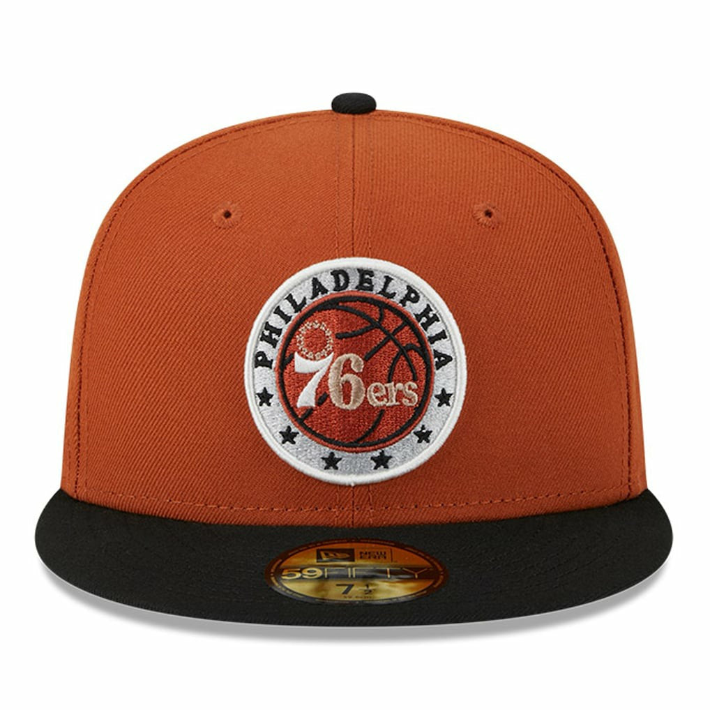 New Era Philadelphia 76ers Two-Tone 59FIFTY Fitted Hat Rust/Black
