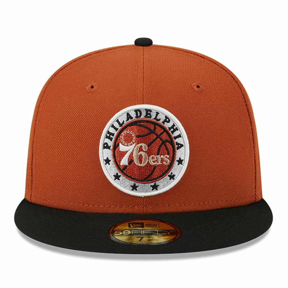 New Era Philadelphia 76ers Two-Tone 59FIFTY Fitted Hat Rust/Black
