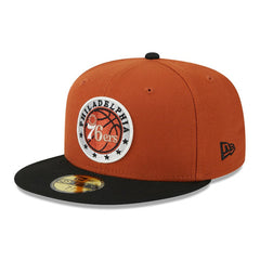 New Era Philadelphia 76ers Two-Tone 59FIFTY Fitted Hat Rust/Black