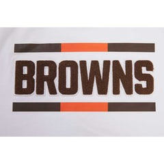 Cleveland Browns Pro Standard Women's New Helmet Capsule Cropped T-Shirt - White - NFL