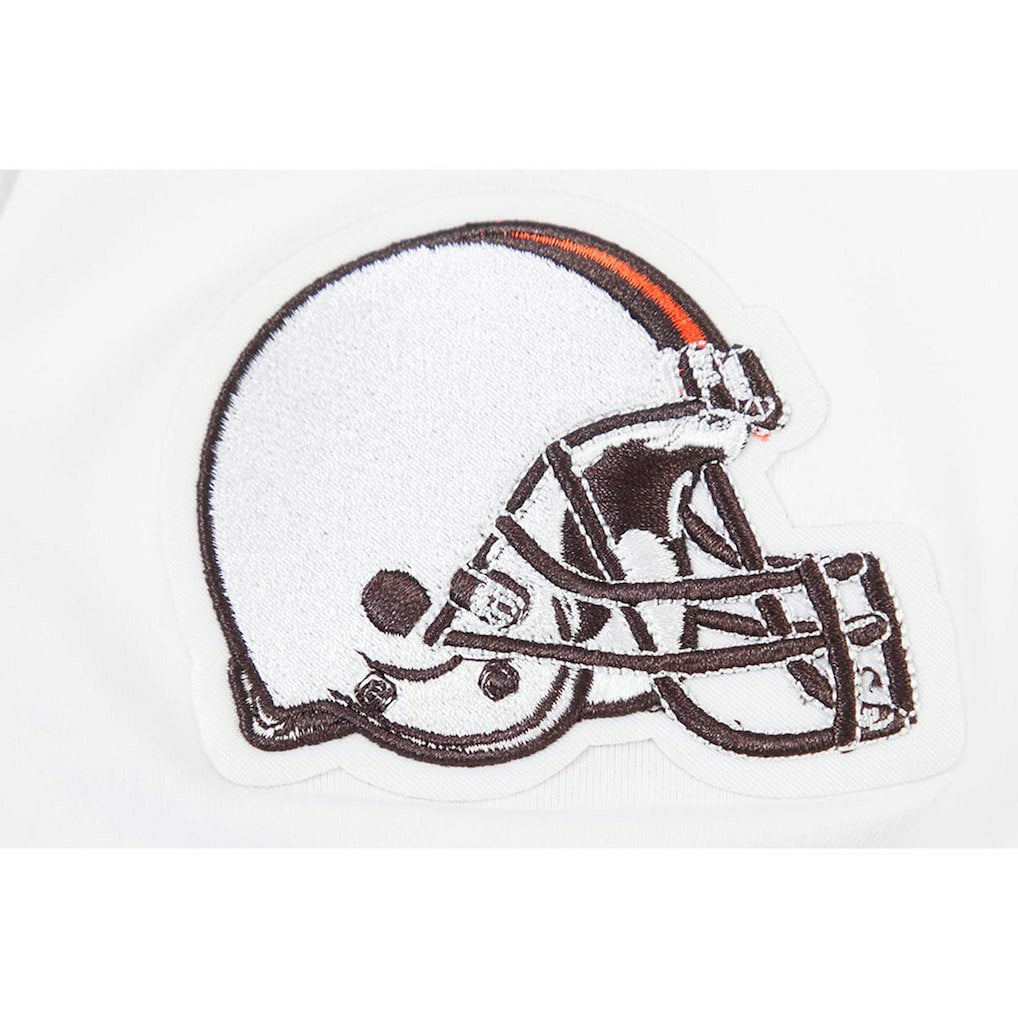 Cleveland Browns Pro Standard Women's New Helmet Capsule Cropped T-Shirt - White - NFL