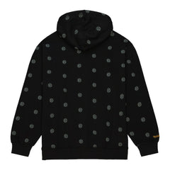 Pittsburgh Steelers Allover Print Fleece Pullover Hoodie - Black - Mitchell & Ness