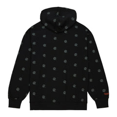 Cincinnati Bengals Allover Print Fleece Pullover Hoodie - Black - Mitchell & Ness