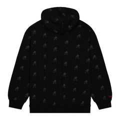 Cleveland Browns Allover Print Fleece Pullover Hoodie - Black - Mitchell & Ness