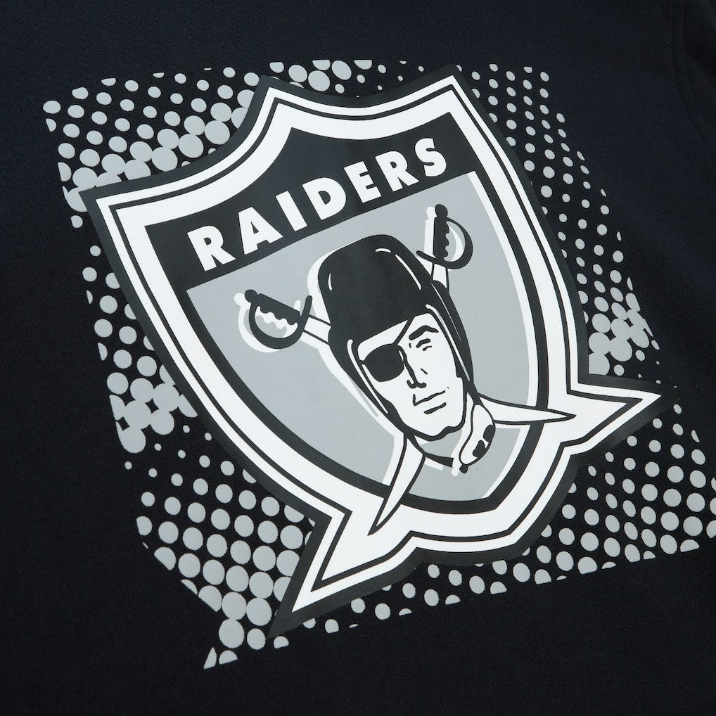Las Vegas Raiders Gridiron Classics Big Face 7.0 Pullover Hoodie - Black - Mitchell & Ness