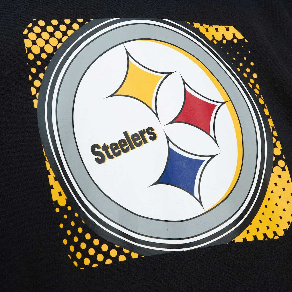 Pittsburgh Steelers Gridiron Classics Big Face 7.0 Pullover Hoodie - Black - Mitchell & Ness