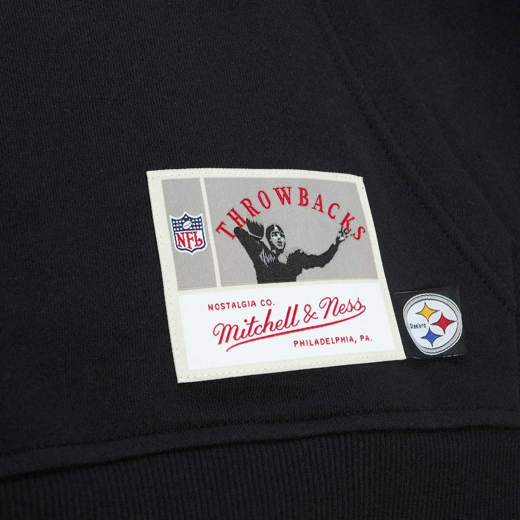 Pittsburgh Steelers Gridiron Classics Big Face 7.0 Pullover Hoodie - Black - Mitchell & Ness