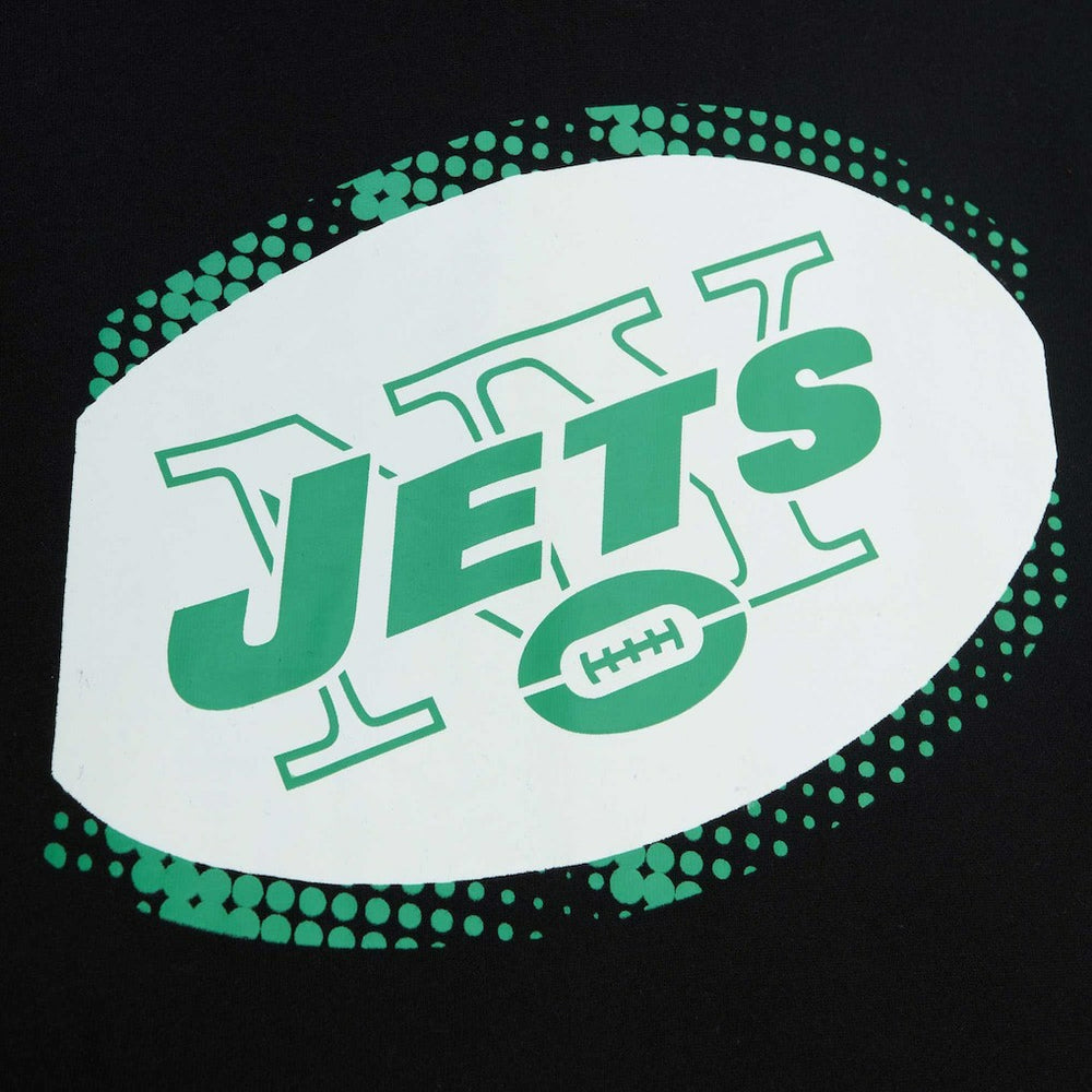 New York Jets Gridiron Classics Big Face 7.0 Pullover Hoodie - Black - Mitchell & Ness