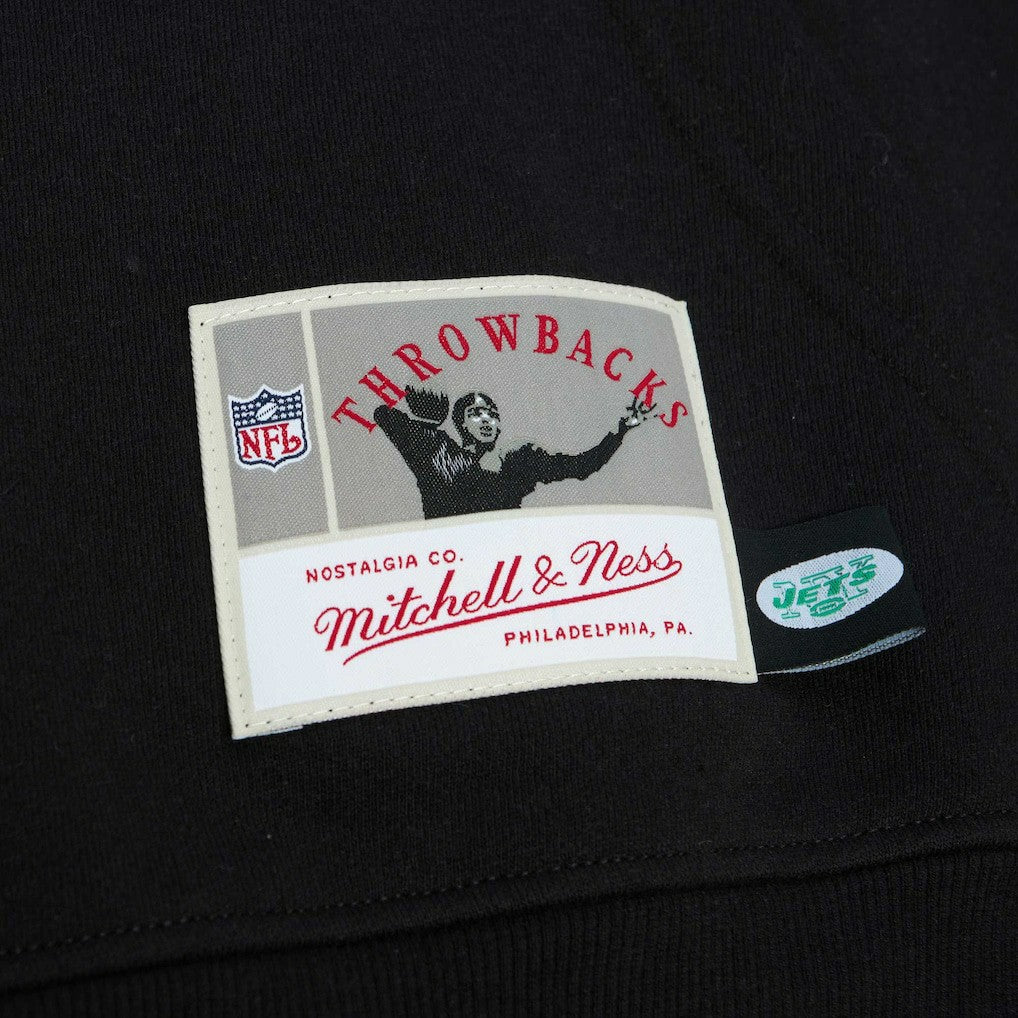 New York Jets Gridiron Classics Big Face 7.0 Pullover Hoodie - Black - Mitchell & Ness
