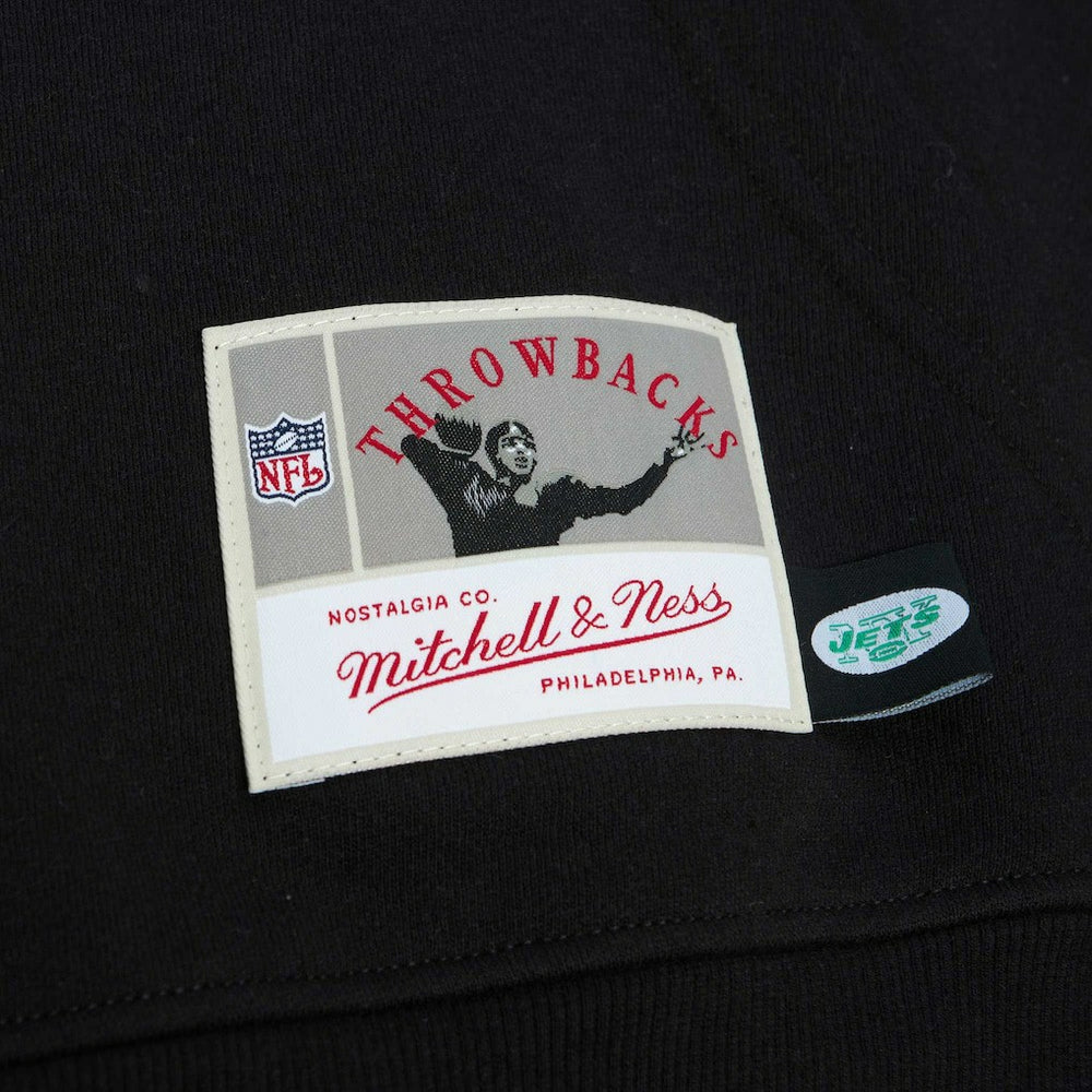 New York Jets Gridiron Classics Big Face 7.0 Pullover Hoodie - Black - Mitchell & Ness