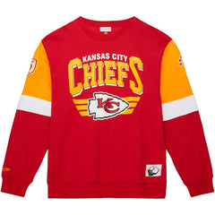 Kansas City Chiefs Gridiron Classics Allover 3.0 Pullover Sweatshirt - Scarlet - Mitchell & Ness