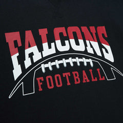 Atlanta Falcons Pre-Game Short Sleeve Pullover Hoodie - Black - Mitchell & Ness